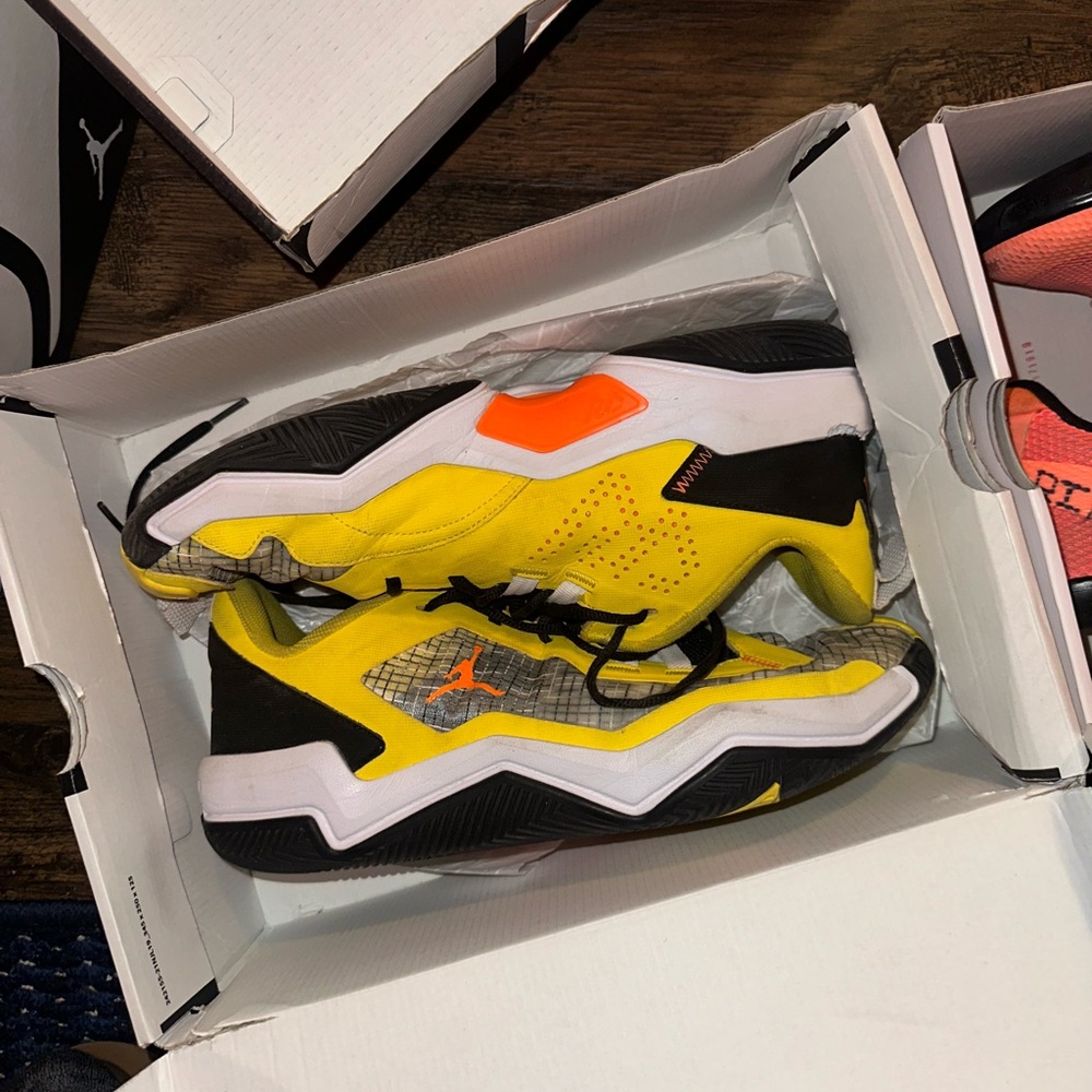 Kids Yellow and Black Athletic Shoes